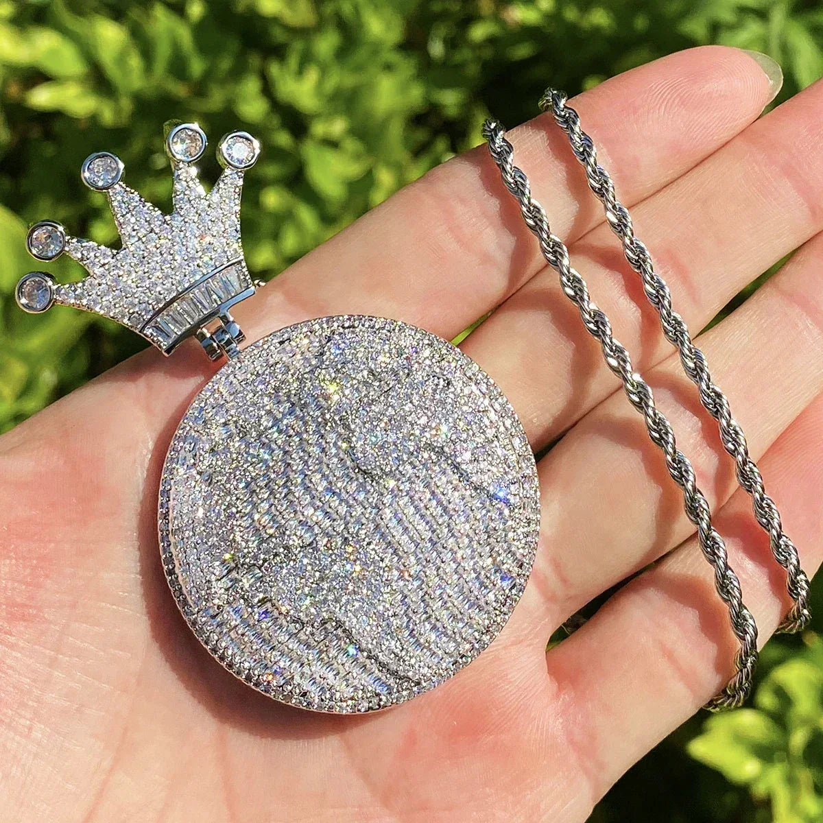 Luxury Iced Out Crowned Globe Pendant for Men | Hip Hop World Map Necklace | Genuine Copper CZ Jewelry | Senior Sense Bling | Caratix - CaratixJewelry