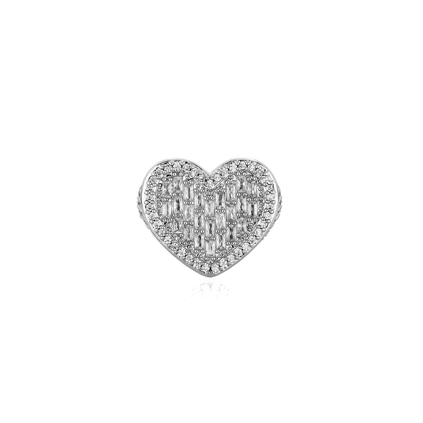 Iced Out Heart Ring for Men & Women | Full Pave Zirconia Band | Caratix