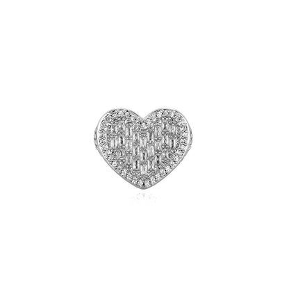 Iced Out Heart Ring for Men & Women | Full Pave Zirconia Band | Caratix