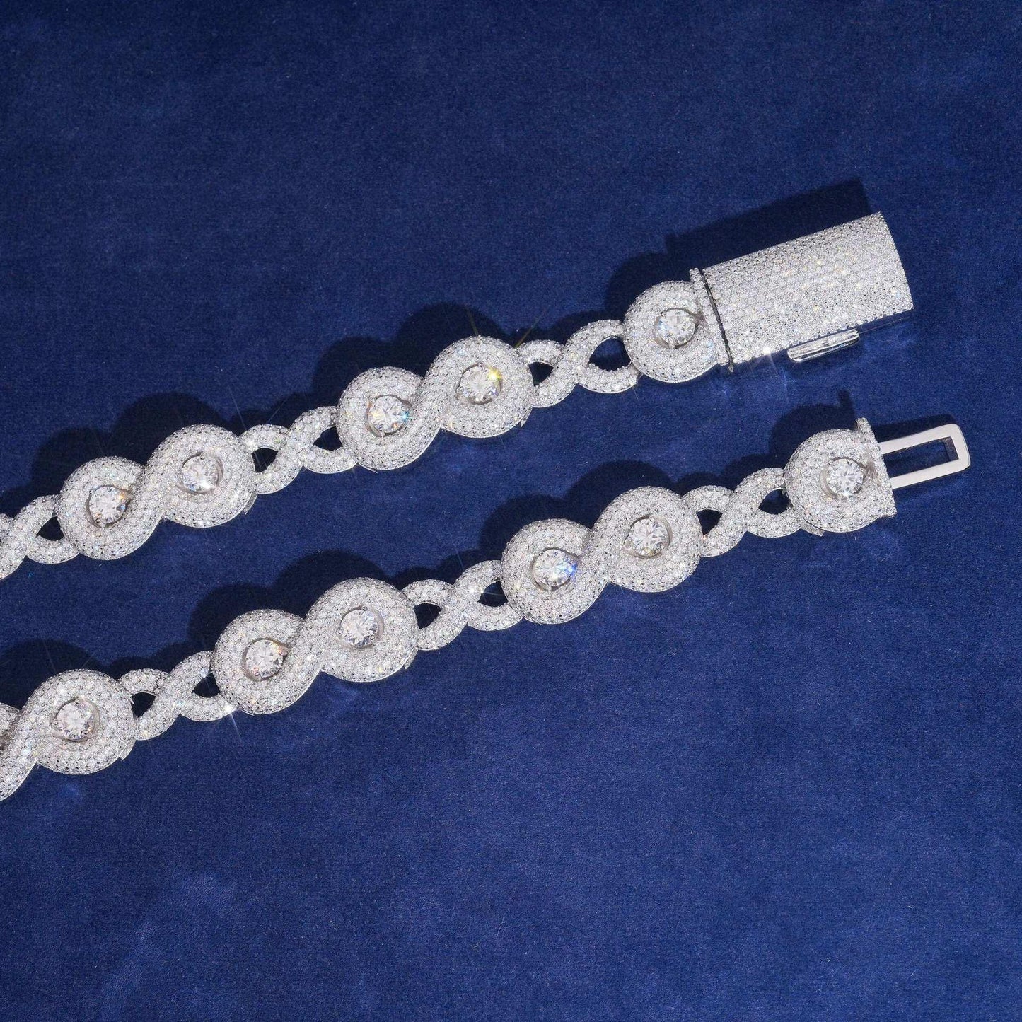 17mm Moissanite “88” Pendant Cuban Link | S925 Silver Men’s Hip Hop Chain - CaratixJewelry