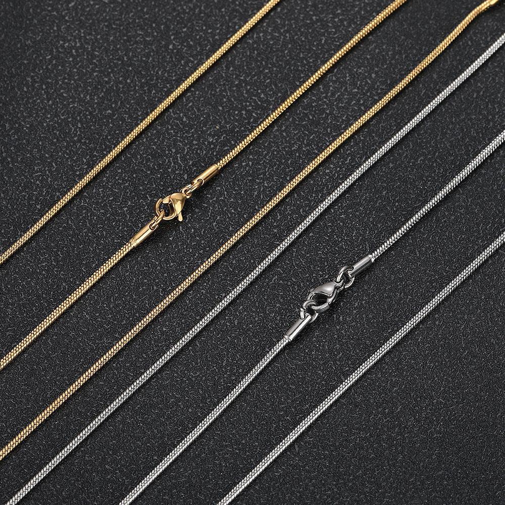 Stainless Steel Snake Chain Necklace Rapper Chain for Men and Women | Caratix Jewelry - CaratixJewelry