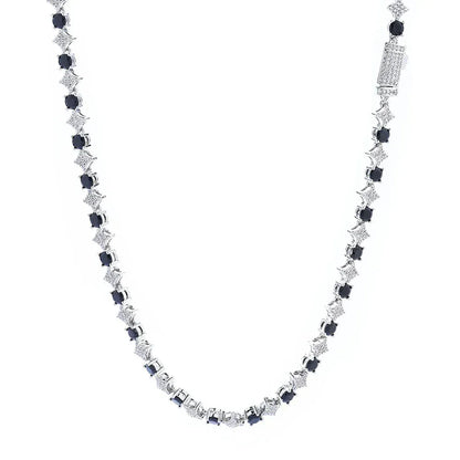 Star Moissanite Tennis Chain – Custom S925 Sterling Silver Minimalist Men’s Luxury Streetwear Necklace - CaratixJewelry