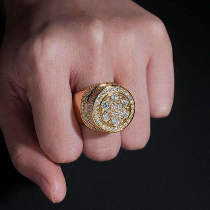 D-Color VVS Moissanite Ring | S925 Silver Unisex Full Iced Out Fashion Jewelry - CaratixJewelry