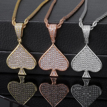 Heart Zircon Custom Chain Pendant Hip Hop Necklace for Men & Women | Caratix Jewelry - CaratixJewelry