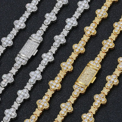 10mm Cross Star Necklace with Zircon Pendant Hip Hop Jewelry for Men | Caratix Jewelry - CaratixJewelry
