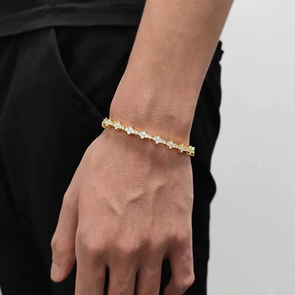 Airplane Zircon Tennis Chain Bracelet with Spring Clasp for Men & Women | Caratix Jewelry - CaratixJewelry