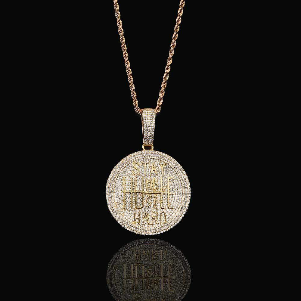 High-Quality Letter Pendant Necklace with Full Zircon Stones for Men | Caratix Jewelry - CaratixJewelry