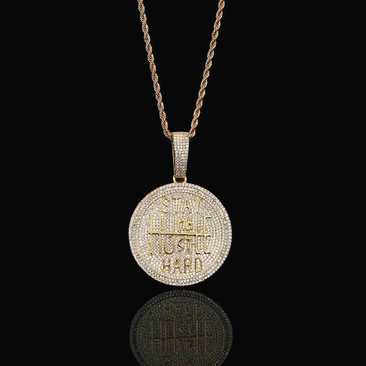 High-Quality Letter Pendant Necklace with Full Zircon Stones for Men | Caratix Jewelry - CaratixJewelry