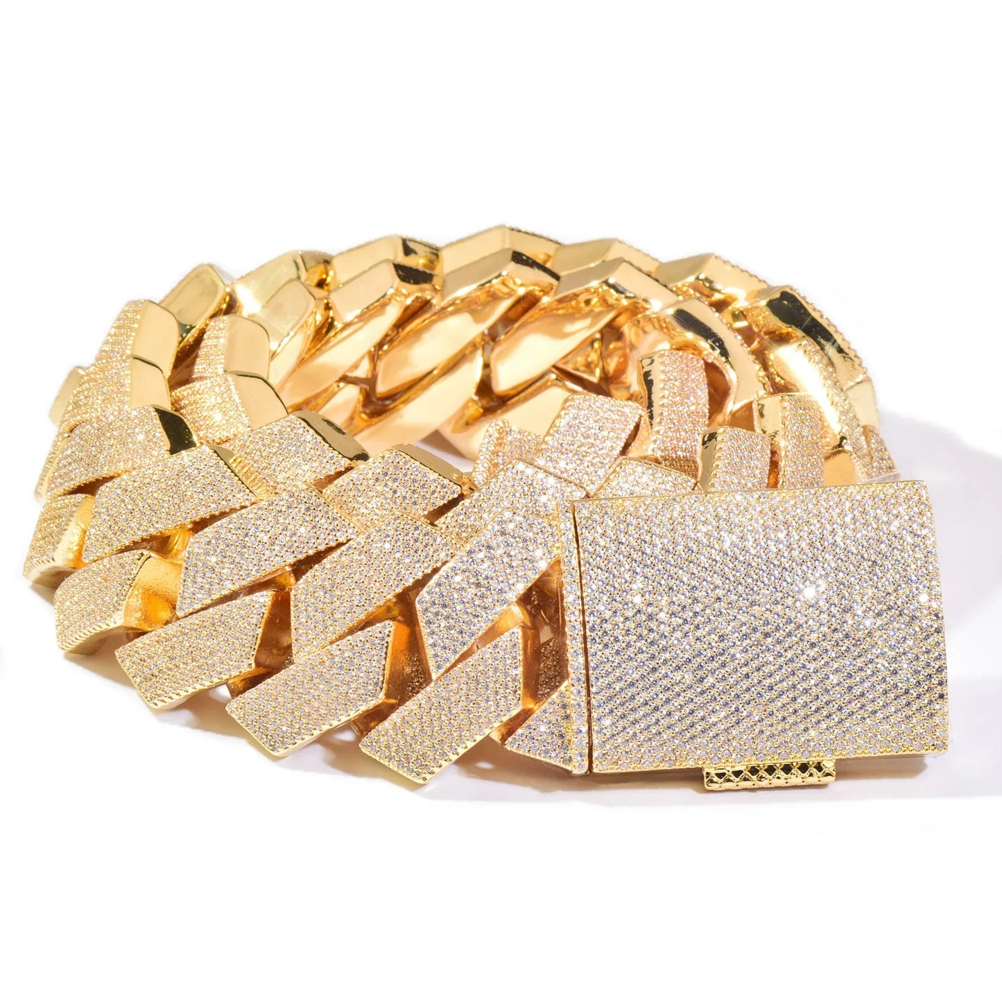 25mm Iced Out Cuban Chain Necklace - CaratixJewelry