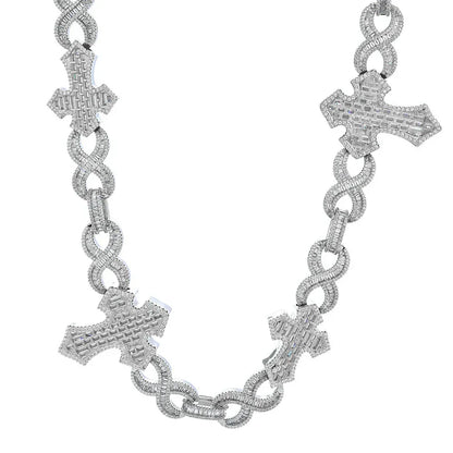 Cross Necklace Figure 8 Chain Zircon Hip Hop Jewelry for Men | Caratix Jewelry - CaratixJewelry