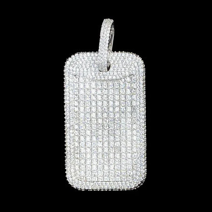 Luxury Heavy Design Iced Out Square Pendant for Men | Niche Creative Hip Hop Rapper Necklace | Full CZ Zircon Block Bling | Senior Sense Jewelry | Caratix - CaratixJewelry