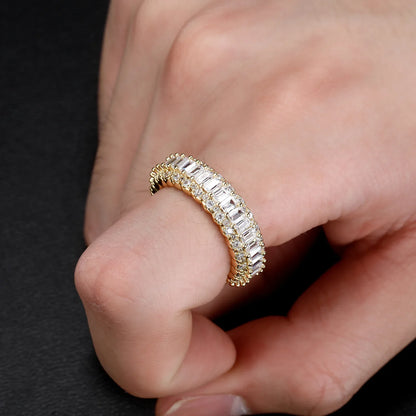 Unisex Full Iced Out Ring | Premium Micro-Pave Zirconia Band | Caratix