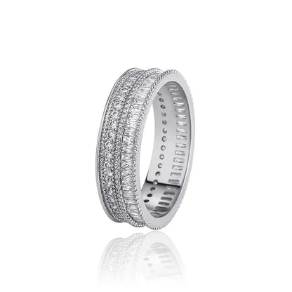 Unisex Iced Out Hip Hop Ring | Full Zirconia Fashion Band | Caratix
