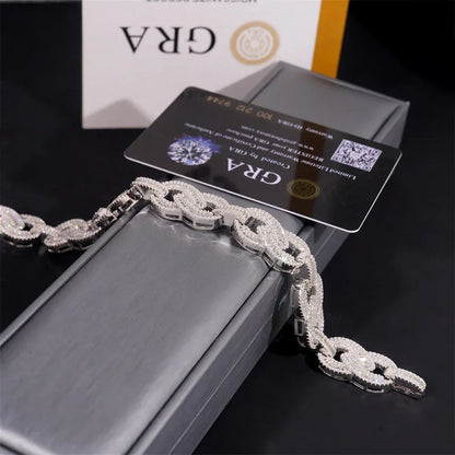 2025 Figure-8 Moissanite Bracelet – S925 Sterling Silver Iced-Out Hip Hop Men’s Streetwear Jewelry - CaratixJewelry