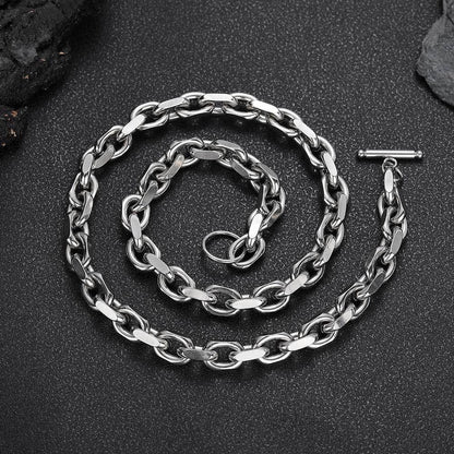 Stainless Steel Cross O Chain Necklace Gold Plated Hip Hop Jewelry for Men | Caratix Jewelry - CaratixJewelry