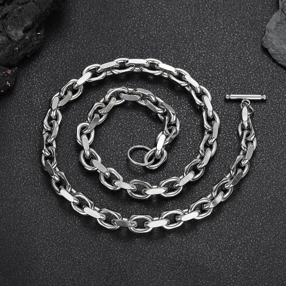 Stainless Steel Cross O Chain Necklace Bracelet Hip Hop Jewelry | Caratix Jewelry - CaratixJewelry
