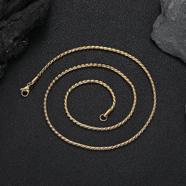 Stainless Steel Snake Chain Minimal Rapper Chain Necklace for Men | Caratix Jewelry - CaratixJewelry
