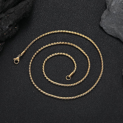 Stainless Steel Snake Chain Minimal Rapper Chain Necklace for Men | Caratix Jewelry - CaratixJewelry