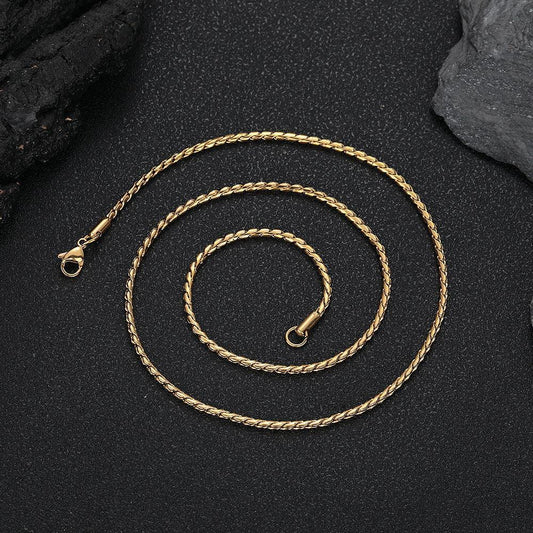 Stainless Steel Snake Chain Minimal Rapper Chain Necklace for Men | Caratix Jewelry - CaratixJewelry