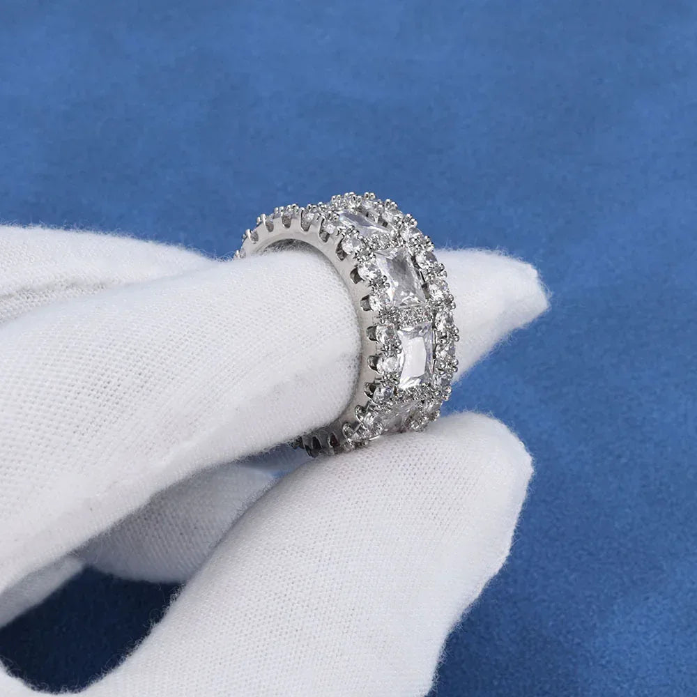 Mixed T Cut Zircon Ring Vintage Men’s Iced Out Jewelry | Caratix Jewelry - CaratixJewelry