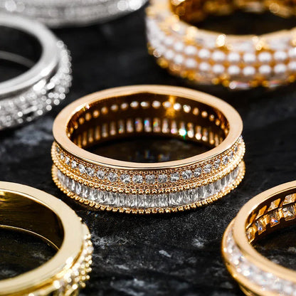 Unisex Iced Out Hip Hop Ring | Full Zirconia Fashion Band | Caratix