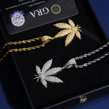 Solid S925 Sterling Silver Moissanite Coconut Tree Pendant | Iced Out Palm Tree Charm | Caratix