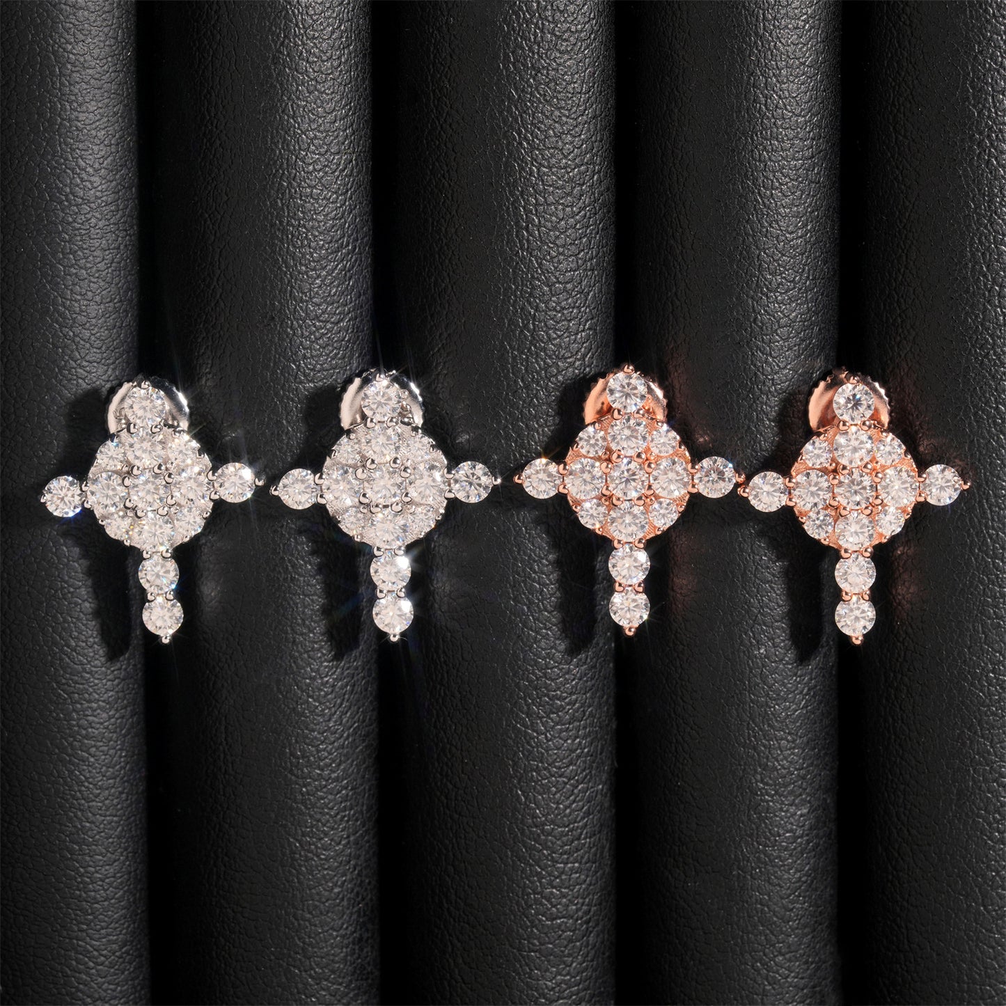 S925 Sterling Silver Moissanite Stud Earrings | D Color VVS1 Solitaire | Caratix