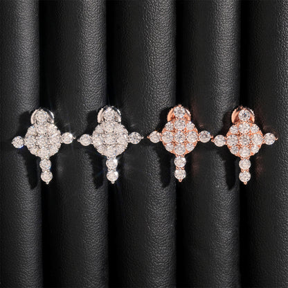 S925 Sterling Silver Moissanite Stud Earrings | D Color VVS1 Solitaire | Caratix