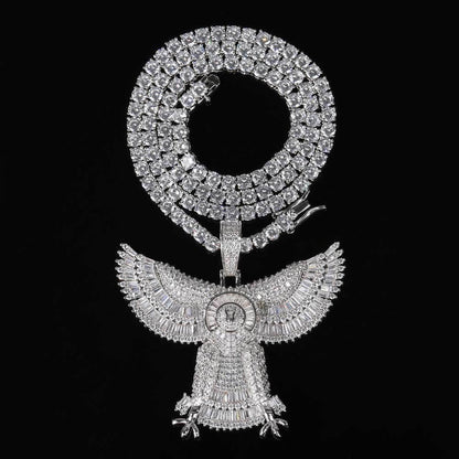 Solid Eagle Pendant Necklace with Micro-Pave Zircon for Men | Caratix Jewelry - CaratixJewelry