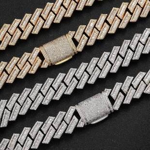 12mm Stainless Steel Iced Out Cuban Chain Zircon Necklace for Men | Caratix Jewelry - CaratixJewelry