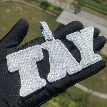 Iced Out Letter Pendant | CZ Hip Hop Personalized Initial Necklace Jewelry - CaratixJewelry