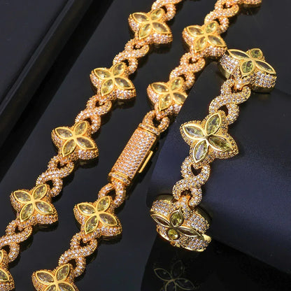 Zircon Infinity Cuban Chain Necklace for Men Choker Style | Caratix Jewelry - CaratixJewelry