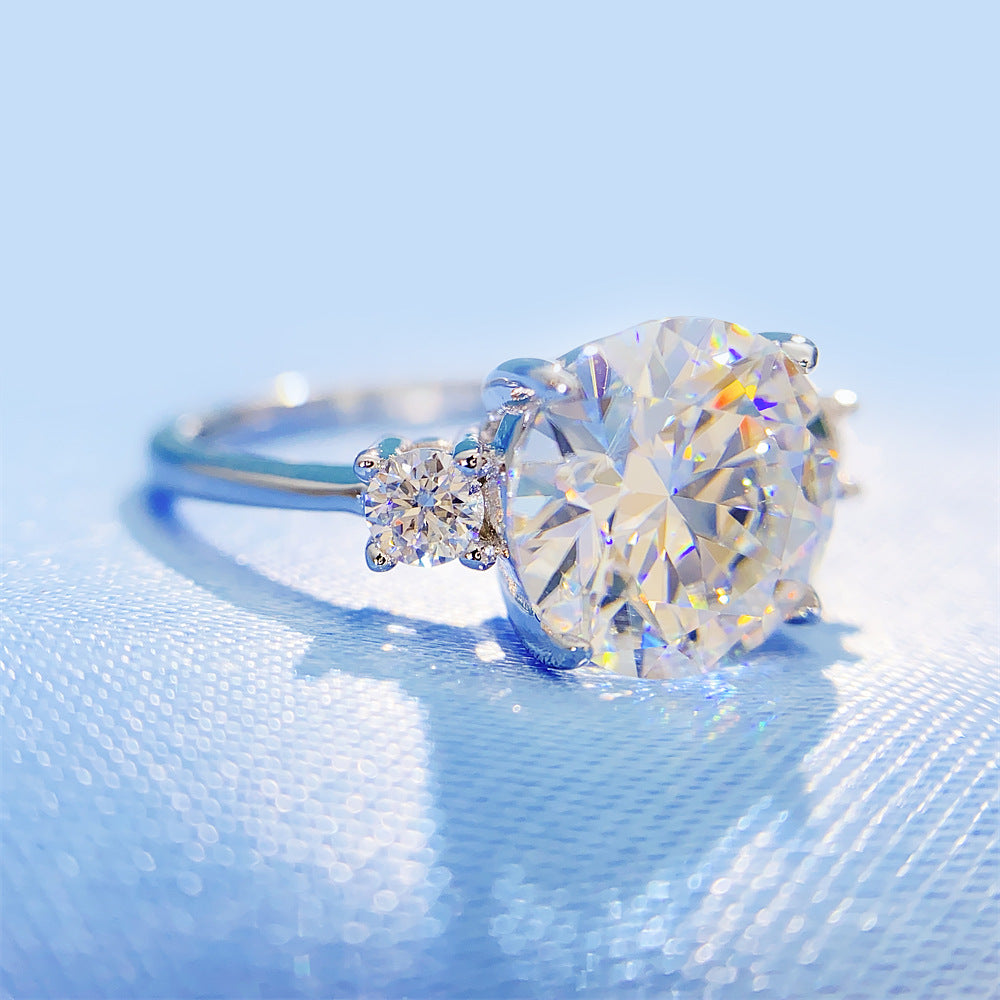 2026 Summer New S925 Silver 3ct Moissanite Ring | 3 Carat D Color VVS1 Solitaire | Caratix