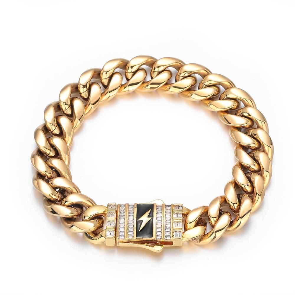 Cuban Chain Bracelet with Stainless Steel - CaratixJewelry