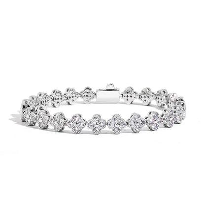 7mm Full Flower Link Bracelet Hip Hop Jewelry Rapper Iced Out Chain for Men | Caratix Jewelry - CaratixJewelry