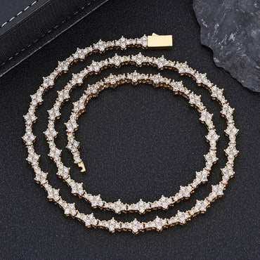 Tennis Chain Necklace with Zircon Stones and Spring Clasp for Men and Women | High-End Hip Hop Jewelry | Caratix Jewelry - CaratixJewelry