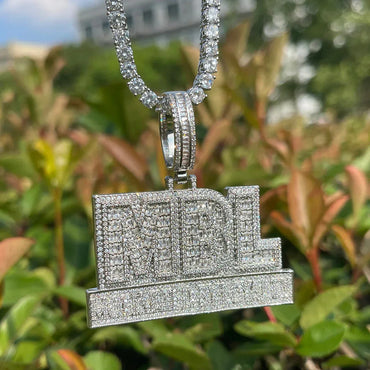 Men's "Money Bag" Initial Necklace | Premium Copper CZ Making Billions Jewelry Caratix - CaratixJewelry