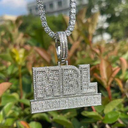 Men's "Money Bag" Initial Necklace | Premium Copper CZ Making Billions Jewelry Caratix - CaratixJewelry