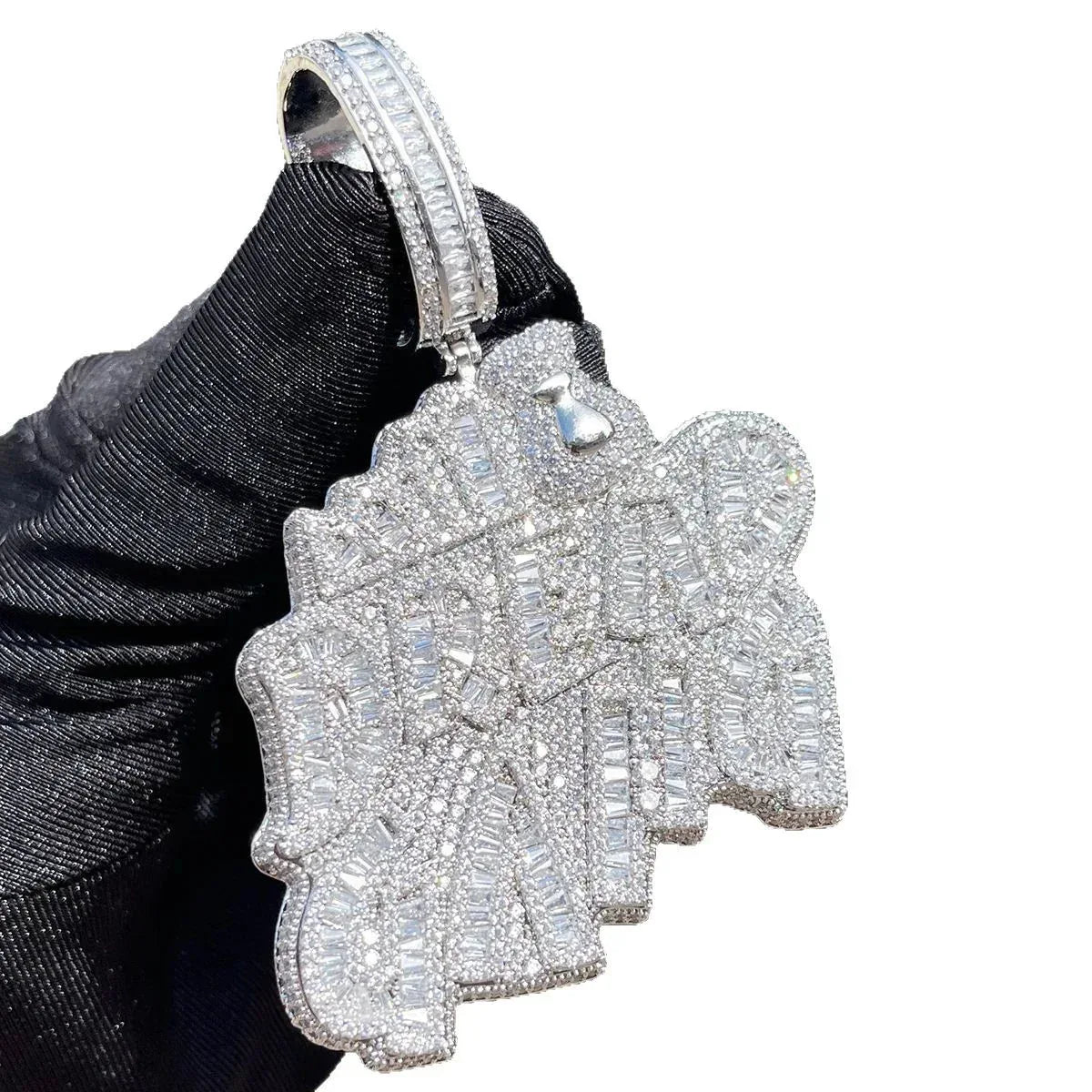 Luxury Women's BREADGANG Pendant Necklace | Hip Hop Iced Out CZ Jewelry | Genuine Copper 18K Gold Plated Bling | Streetwear Gift | Caratix - CaratixJewelry