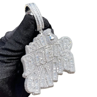 Luxury Women's BREADGANG Pendant Necklace | Hip Hop Iced Out CZ Jewelry | Genuine Copper 18K Gold Plated Bling | Streetwear Gift | Caratix - CaratixJewelry