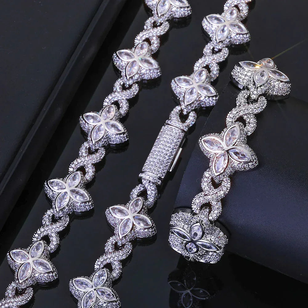 Zircon Infinity Cuban Chain Necklace for Men Choker Style | Caratix Jewelry - CaratixJewelry