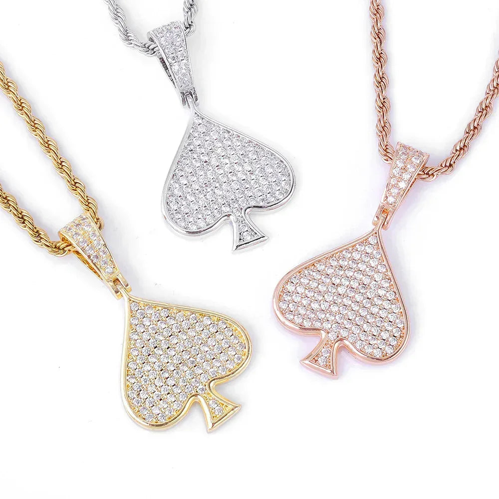 Heart Zircon Custom Chain Pendant Hip Hop Necklace for Men & Women | Caratix Jewelry - CaratixJewelry