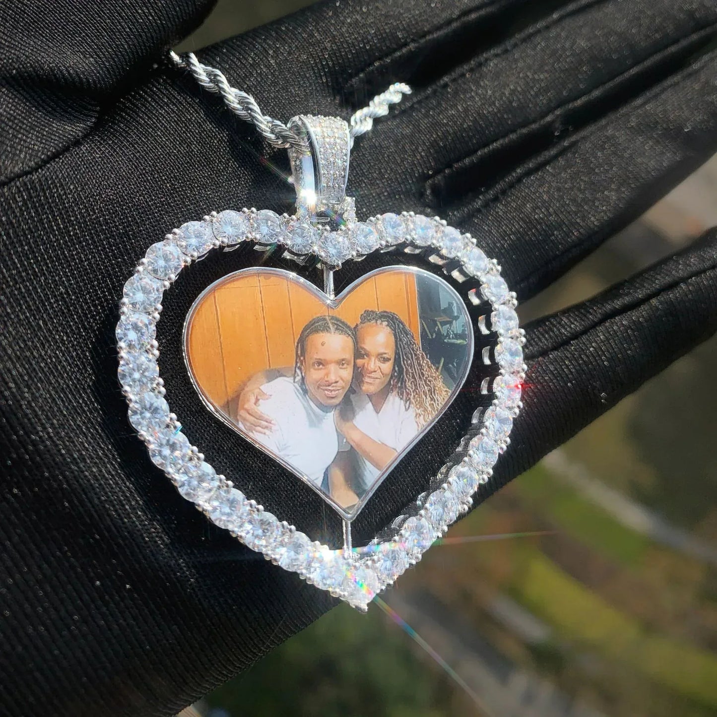 Heart Photo Locket Pendant | Custom Picture Replaceable Necklace - CaratixJewelry