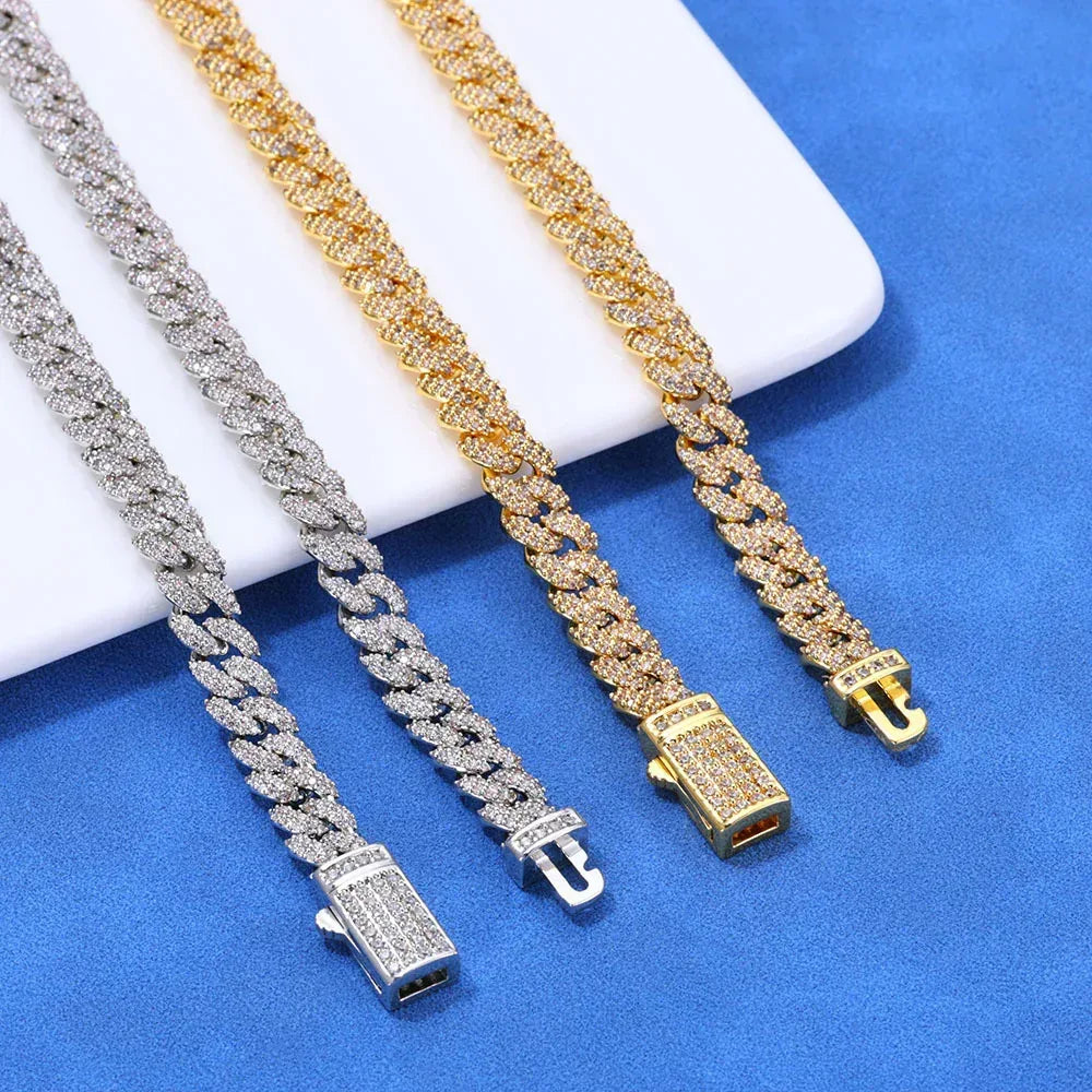 Custom 7mm Double Row Bubble Bracelet Zircon Hip Hop Jewelry for Men | Caratix Jewelry - CaratixJewelry