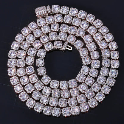 5mm Single-Row Moissanite Candy Chain for Men – S925 Sterling Silver Custom Luxury Hip Hop Necklace - CaratixJewelry