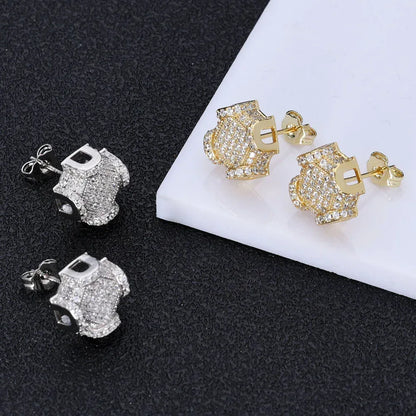 Full Zircon Stud Earrings for Men | Trendy Hip Hop Jewelry | Caratix Jewelry - CaratixJewelry