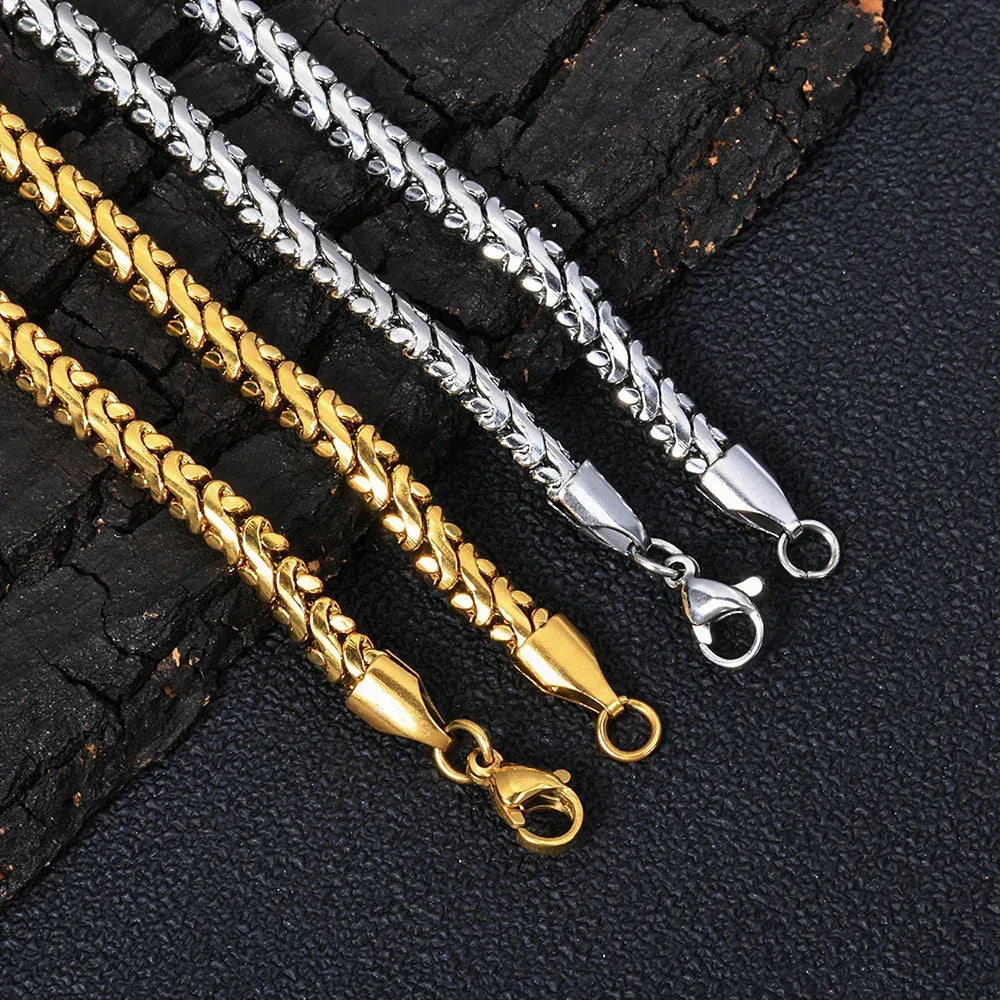 Custom 4mm Slim Stainless Steel Cuban Chain | Minimalist Gold Chain for Rapper | Caratix - CaratixJewelry