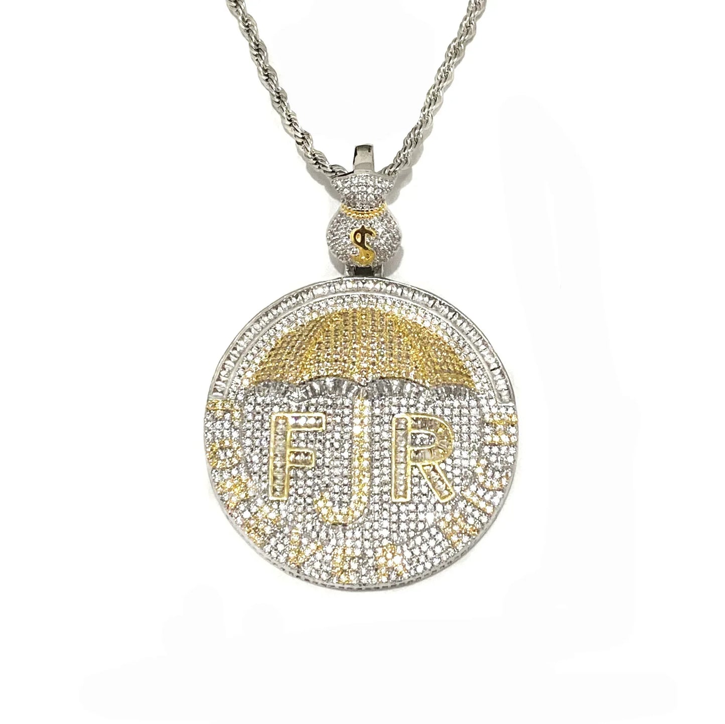 Men's Real Copper Medallion Necklace | Luxury VVS CZ "Protection" Charm - CaratixJewelry