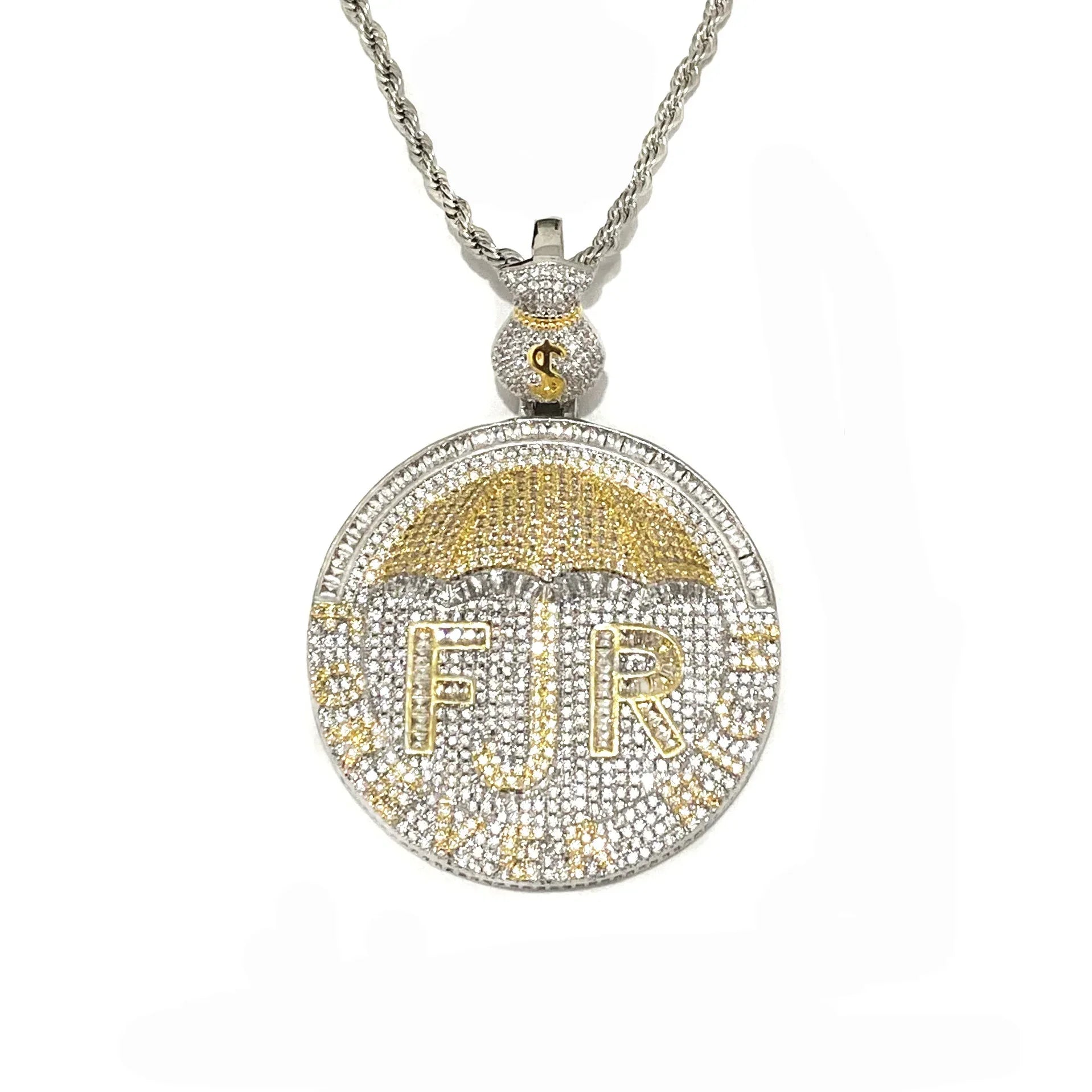 Men's Real Copper Medallion Necklace | Luxury VVS CZ "Protection" Charm - CaratixJewelry