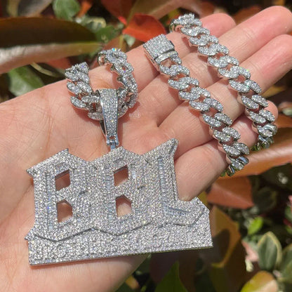 Men's "Big Boss Life" Necklace | Premium Copper CZ Acronym Jewelry - CaratixJewelry